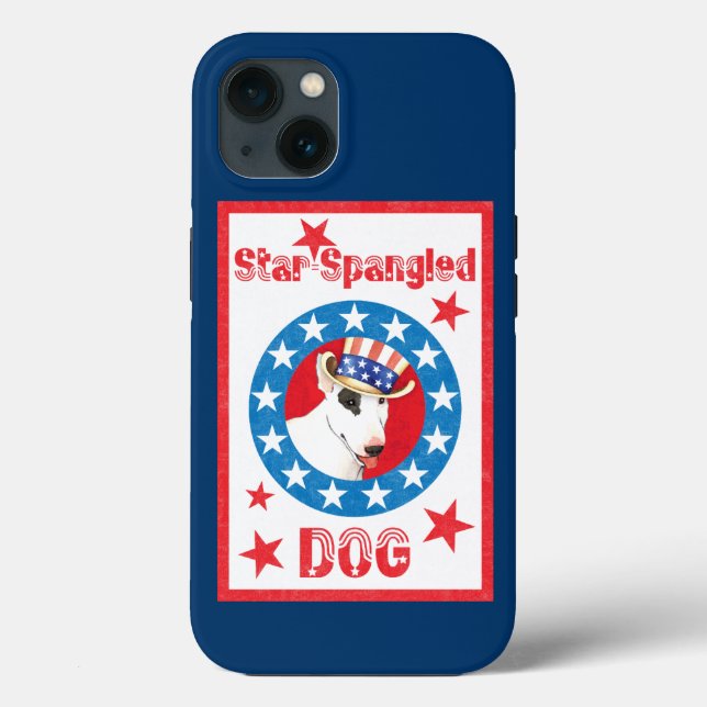 Patriotic Bull Terrier Case-Mate iPhone Hülle (Rückseite)