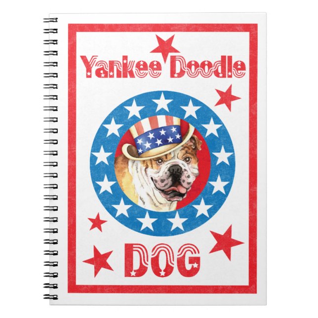 Patriotic Bulldog Notizblock (Vorderseite)