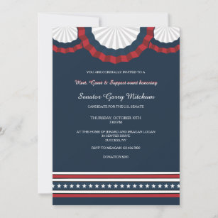 Patriotic Bunting Fundraising-Einladung Einladung