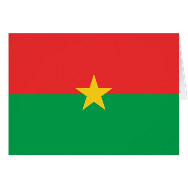 Patriotic Burkina Faso Flag (Vorderseite (Horizontal))