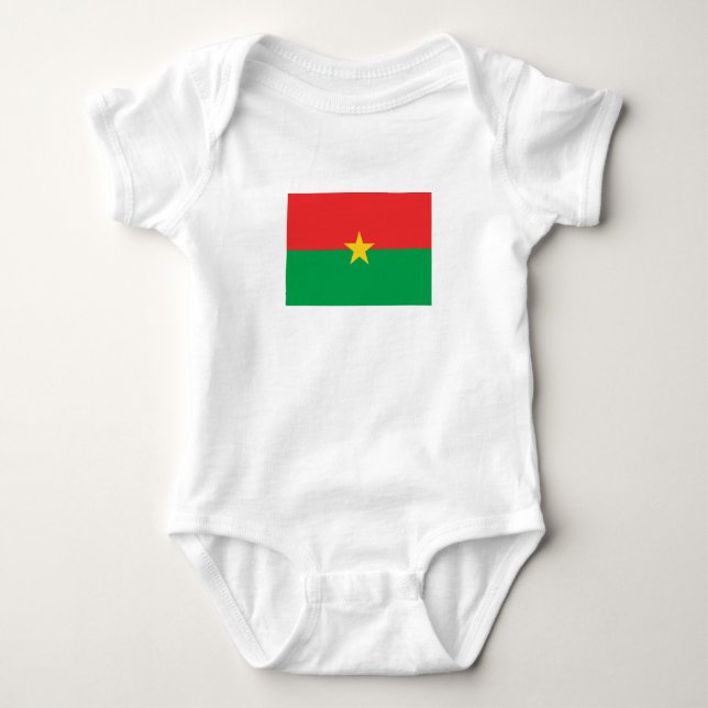 Patriotic Burkina Faso Flag Baby Strampler (Vorderseite)