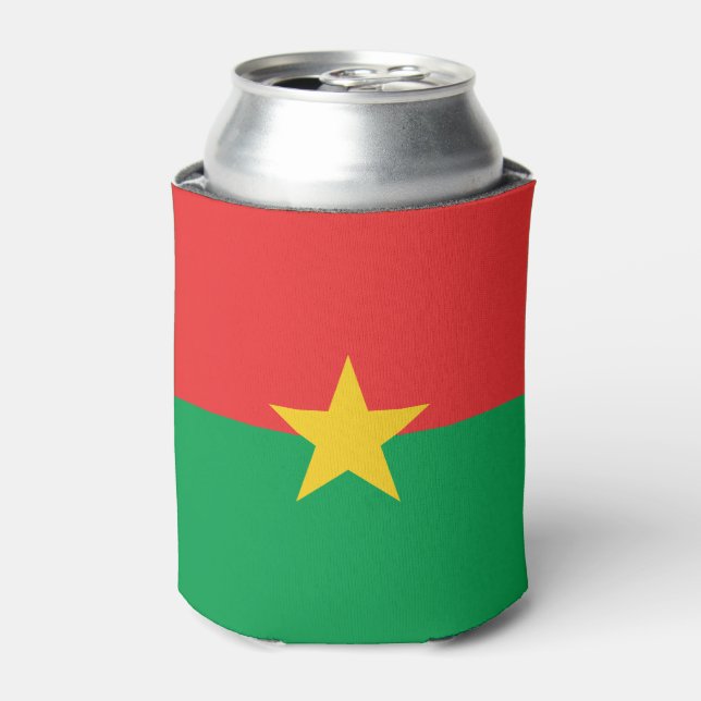 Patriotic Burkina Faso Flag Can Cooler Dosenkühler (Kanne Vorderseite)