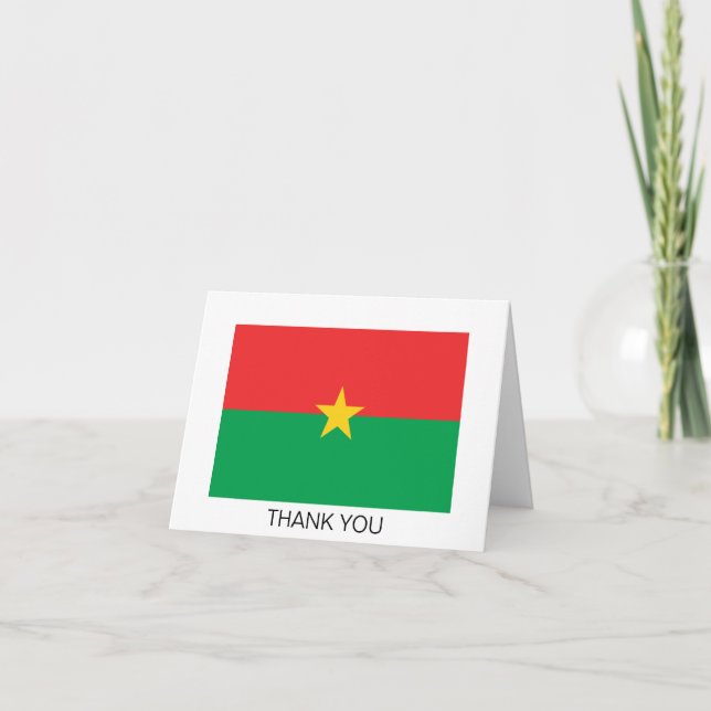 Patriotic Burkina Faso Flag Dankeskarte (Vorderseite)