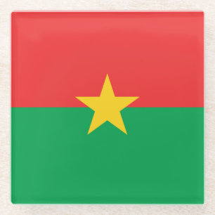 Patriotic Burkina Faso Flag Glasuntersetzer