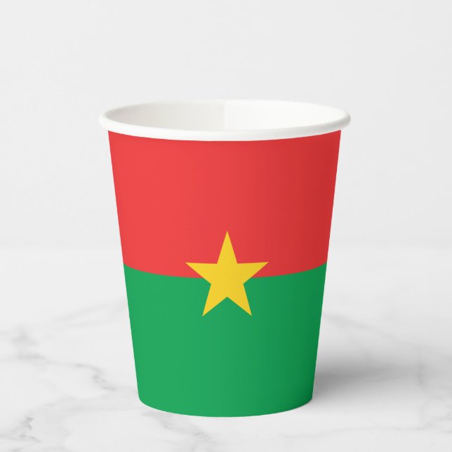 Patriotic Burkina Faso Flag Pappbecher (Links)