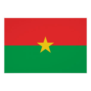 Patriotic Burkina Faso Flag Poster
