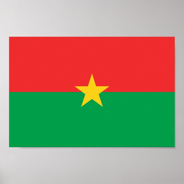 Patriotic Burkina Faso Flag Poster (Vorne)