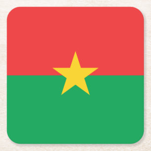 Patriotic Burkina Faso Flag Rechteckiger Pappuntersetzer