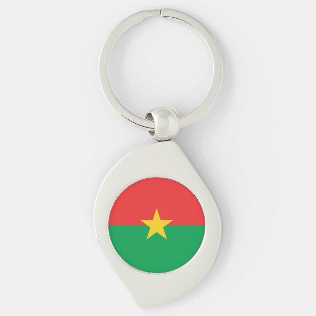 Patriotic Burkina Faso Flag Schlüsselanhänger (Vorderseite)