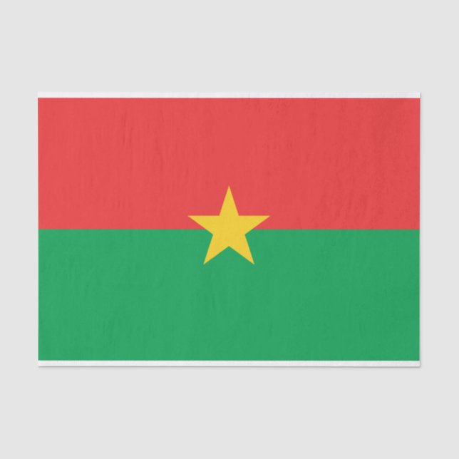Patriotic Burkina Faso Flag Seidenpapier (Vorderseite)