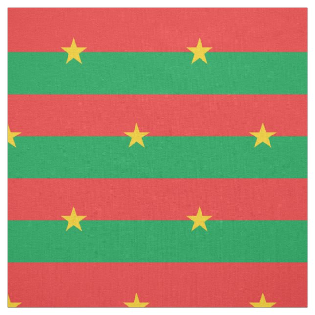 Patriotic Burkina Faso Flag Stoff (Muster)