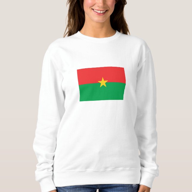 Patriotic Burkina Faso Flag Sweatshirt (Vorderseite)