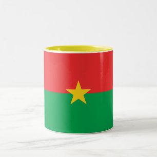 Patriotic Burkina Faso Flag Zweifarbige Tasse