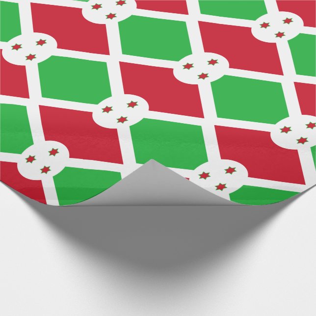 Patriotic Burundi Flag Geschenkpapier (Ecke)