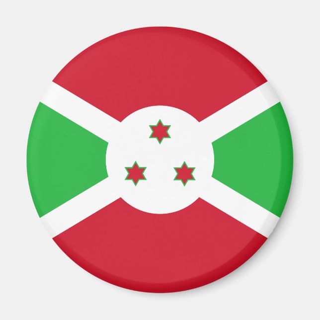 Patriotic Burundi Flag Magnet (Vorne)