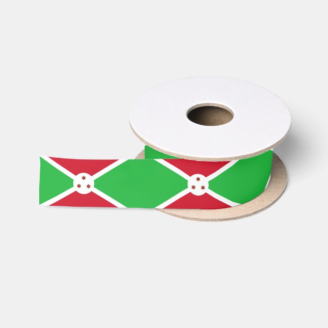 Patriotic Burundi Flag Satinband (Spule)