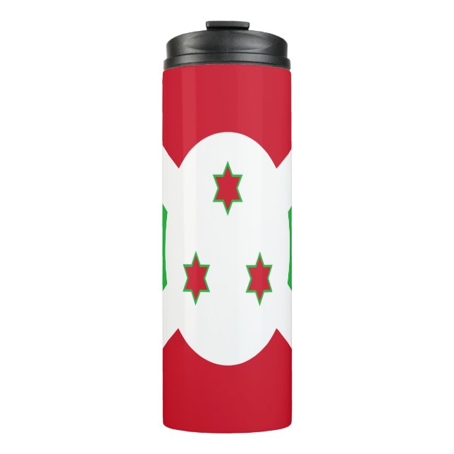 Patriotic Burundi Flag Thermosbecher (Vorderseite)