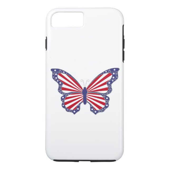 Patriotic Butterfly iPhone 7 Fall Case-Mate iPhone Hülle (Rückseite)