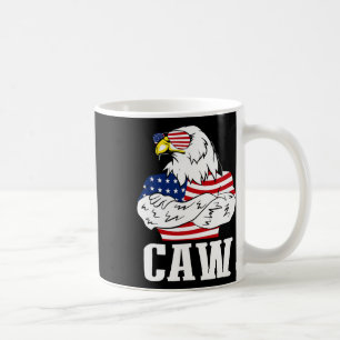 Patriotic Byld Eagle Caw 4. Juli Amerikanische Fla Kaffeetasse
