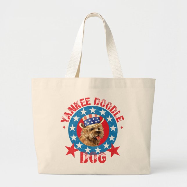 Patriotic Cairn Terrier Jumbo Stoffbeutel (Vorne)