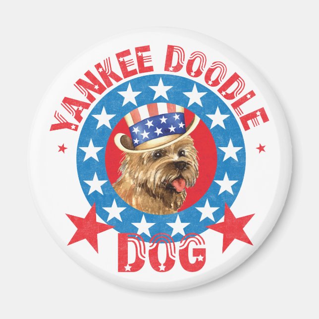 Patriotic Cairn Terrier Magnet (Vorne)