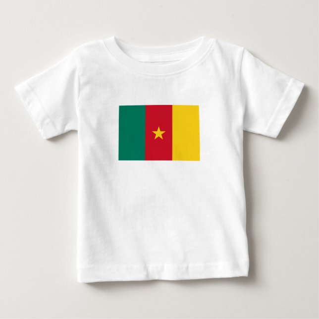 Patriotic Cameroon Flag Baby T - Shirt (Vorderseite)