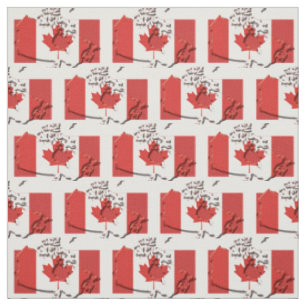 Patriotic CANADA FLAG Karte Kontur Stoff