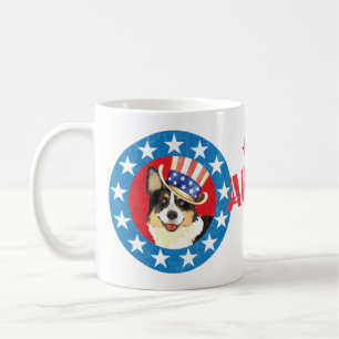 Patriotic Cardigan Welsh Corgi Tasse
