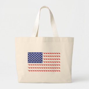 Patriotic Cat/USA Jumbo Stoffbeutel