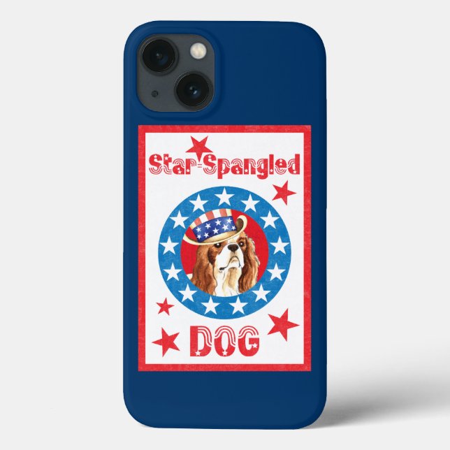 Patriotic Cavalier King Charles Spaniel Case-Mate iPhone Hülle (Rückseite)
