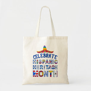 Patriotic Celebrate HISPANIC HERITAGE MONTH Flags Tragetasche