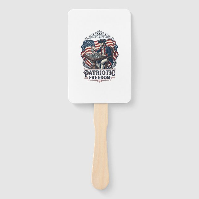 Patriotic Chess Player Vector Graphic Tee Fächer (Vorderseite)