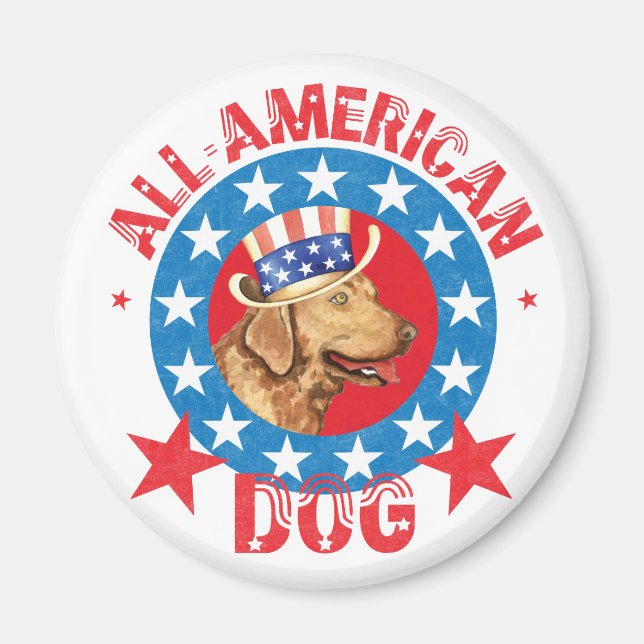 Patriotic Chessie Magnet (Vorne)