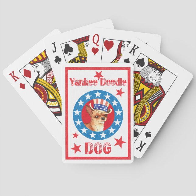 Patriotic Chihuahua Spielkarten (Rückseite)