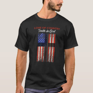Patriotic Christlich Faith Country Vintage Liebe C T-Shirt