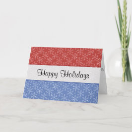 Patriotic Christmas Snowflakes Feiertagskarte