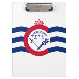 Patriotic Clipboard mit der Flagge von Cincinnati, Klemmbrett