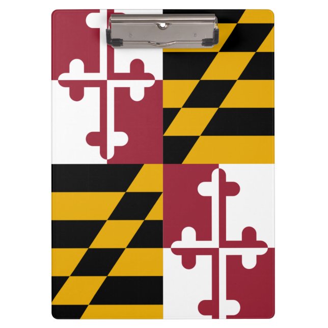 Patriotic Clipboard mit der Flagge von Maryland, U Klemmbrett (Vorderseite)