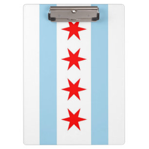 Patriotic Clipboard mit Flagge von Chicago City, U Klemmbrett