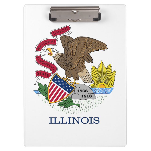 Patriotic Clipboard mit Flagge von Illinois, USA Klemmbrett (Vorderseite)