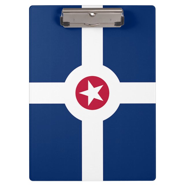 Patriotic Clipboard mit Flagge von Indianapolis, U Klemmbrett (Vorderseite)