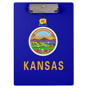 Patriotic Clipboard mit Flagge von Kansas, USA Klemmbrett