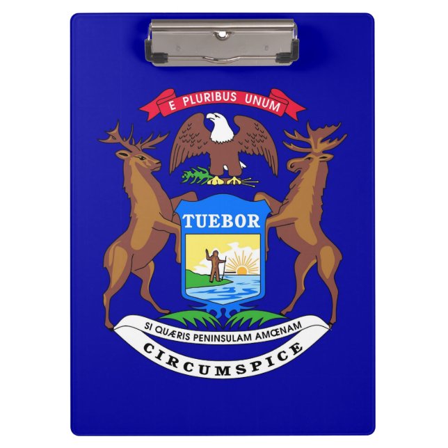 Patriotic Clipboard mit Flagge von Michigan, USA Klemmbrett (Vorderseite)