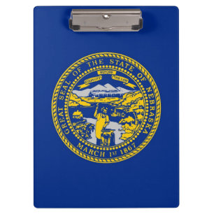 Patriotic Clipboard mit Flagge von Nebraska, USA Klemmbrett