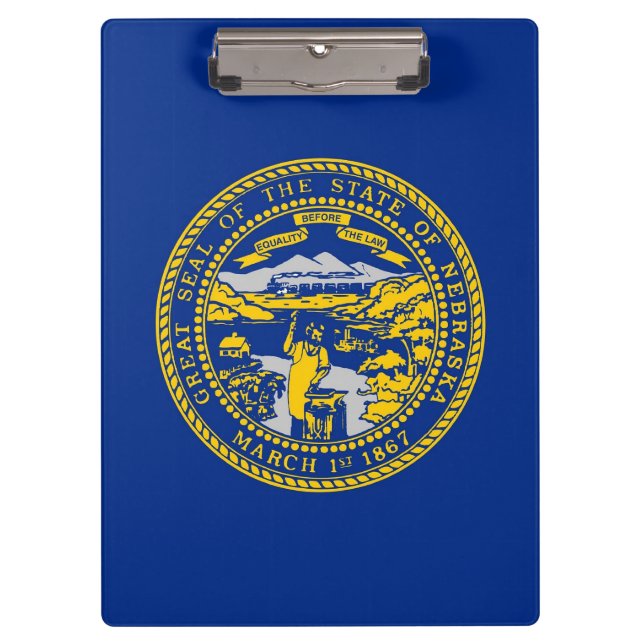 Patriotic Clipboard mit Flagge von Nebraska, USA Klemmbrett (Vorderseite)