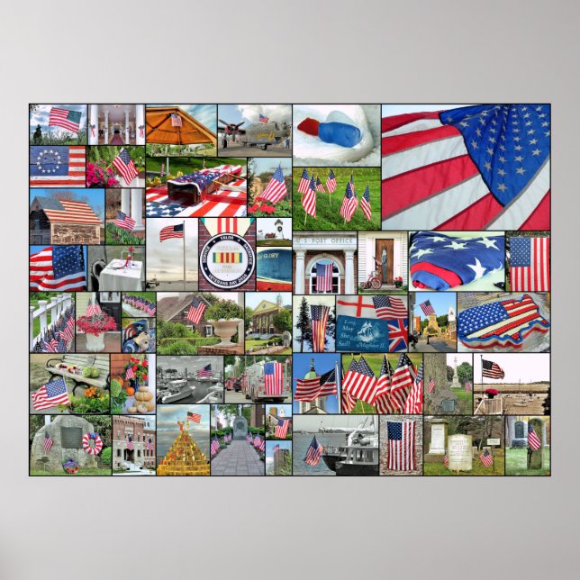 Patriotic collage poster 28 x 20 (Vorne)
