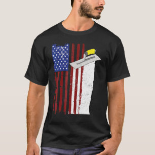 Patriotic Concrete Finisher Construction Worker Us T-Shirt