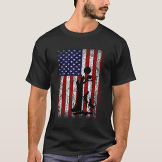 Patriotic Coon Hunting Hunde American Flag T-Shirt