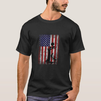 Patriotic Coon Hunting Hunde American Flag T Shirt