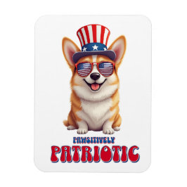 Patriotic Corgi - pawsitiv Patriotic Magnet